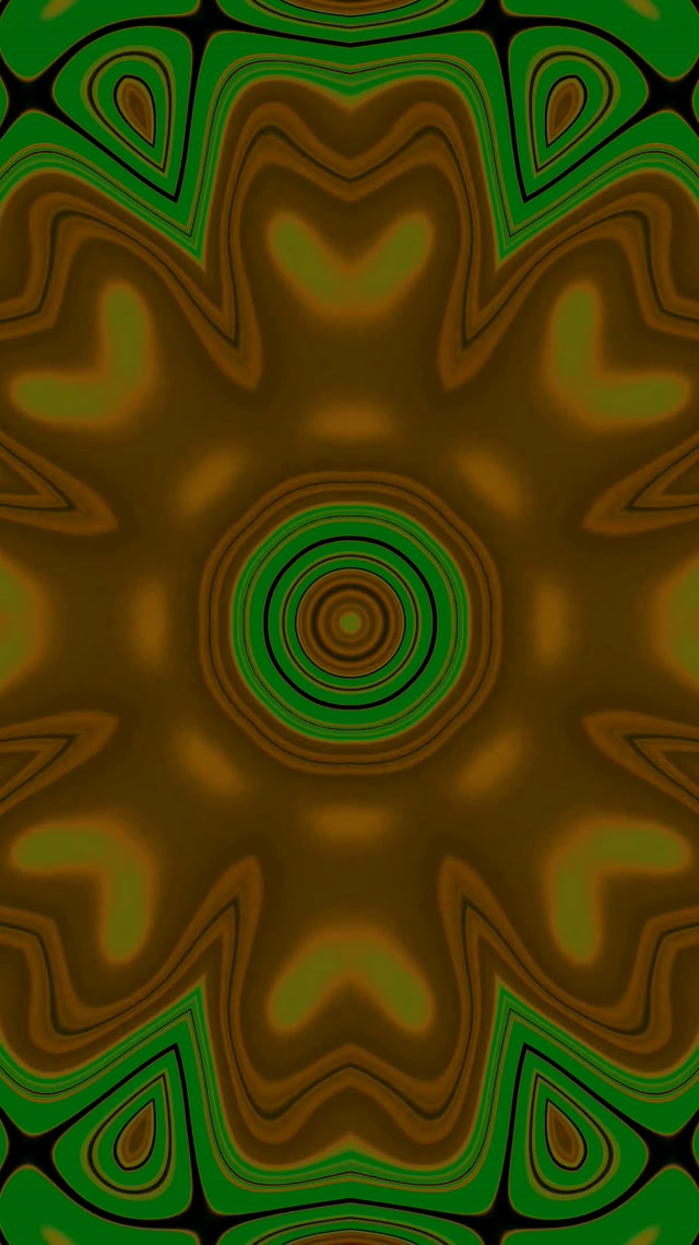 Túnel de Neón Verde Oro Mandala Ojo VJLoops 9:16 Reels 60fps Protector de Pantalla