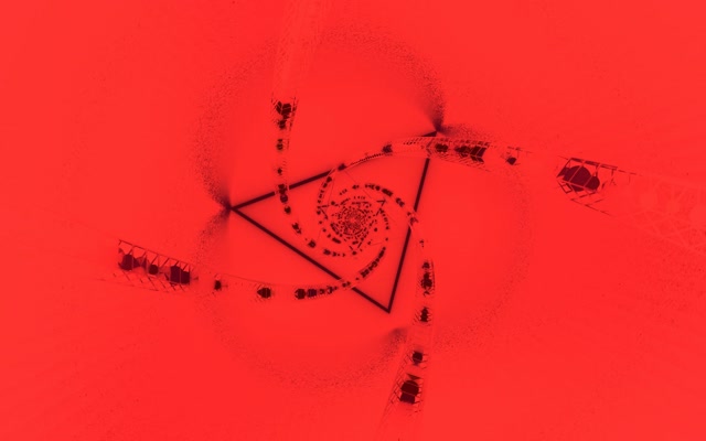 Túnel de Neón Triángulo Espiral Rojo VJLoops 60fps 16:10 MacBook Salvapantallas