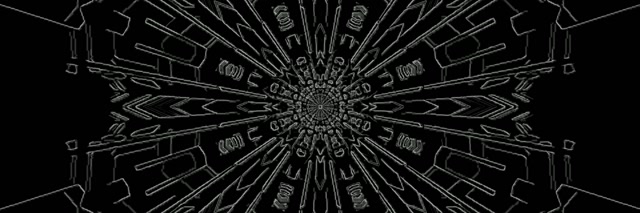 Túnel de Neón Explosión Caleidoscopio Fractal VJ Loop 3:1 Triple Ancho 60fps Salvapantallas