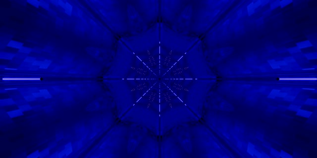 Túnel de Neón Copo de Nieve Azul VJ Loop 2:1 Univisium 60fps Salvapantallas