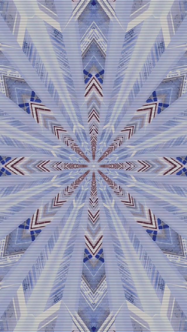 Túnel de Neón Azul Caleidoscopio 60fps 9:16 Reels Salvapantallas PC VJ Loop