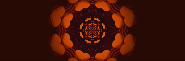 Túnel de Neón Mandala Vórtice Rojo Naranja VJ Loop 3:1 Triple Wide 60fps Salvapantallas