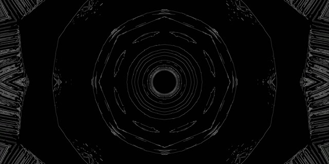 Túnel de Neón Vórtice Sol Radial Vj Loop 2:1 Univisium 60fps Salvapantallas