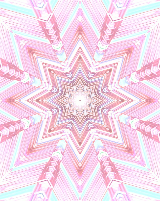 Túnel Neón Caleidoscopio Estrella Rosa VJ Loop 4:5 Instagram 60fps Salvapantallas
