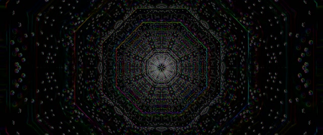 Pulsating Hexagon Neon Tunnel VJ Loop 2.39:1 Cinemascope 60fps Screensaver
