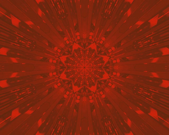 Túnel de Neón Estrella Fractal Roja Vj Loop 5:4 Industrial 60fps Salvapantallas