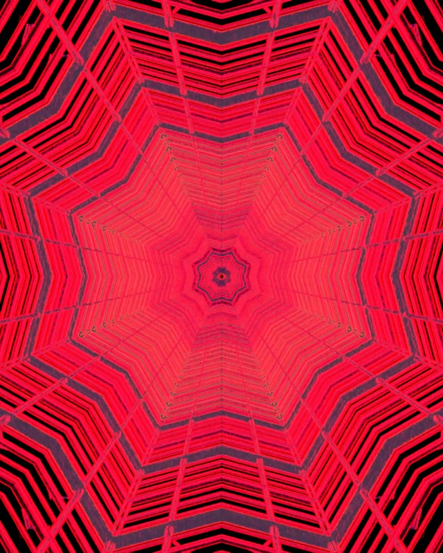 Túnel de Neón Rojo Octágono Espiral VJLoops 4:5 Instagram 60fps Protector de Pantalla