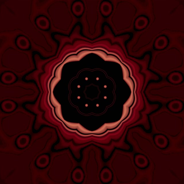 Túnel Neón Rojo Caleidoscopio Explosión Estrella VJLoops 1:1 Cuadrado 60fps Salvapantallas