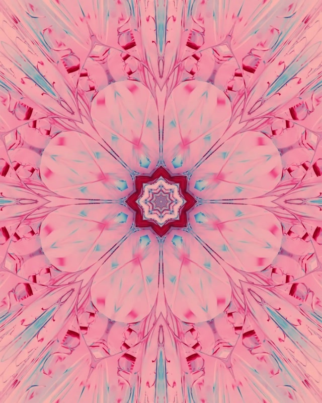 Túnel Neón Caleidoscopio Mandala Rosa VJLoops 4:5 Instagram 60fps Salvapantallas