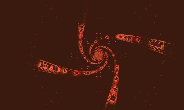 Túnel de Neón Espiral Fractal VJ Loop 5:3 Wide 60fps Salvapantallas