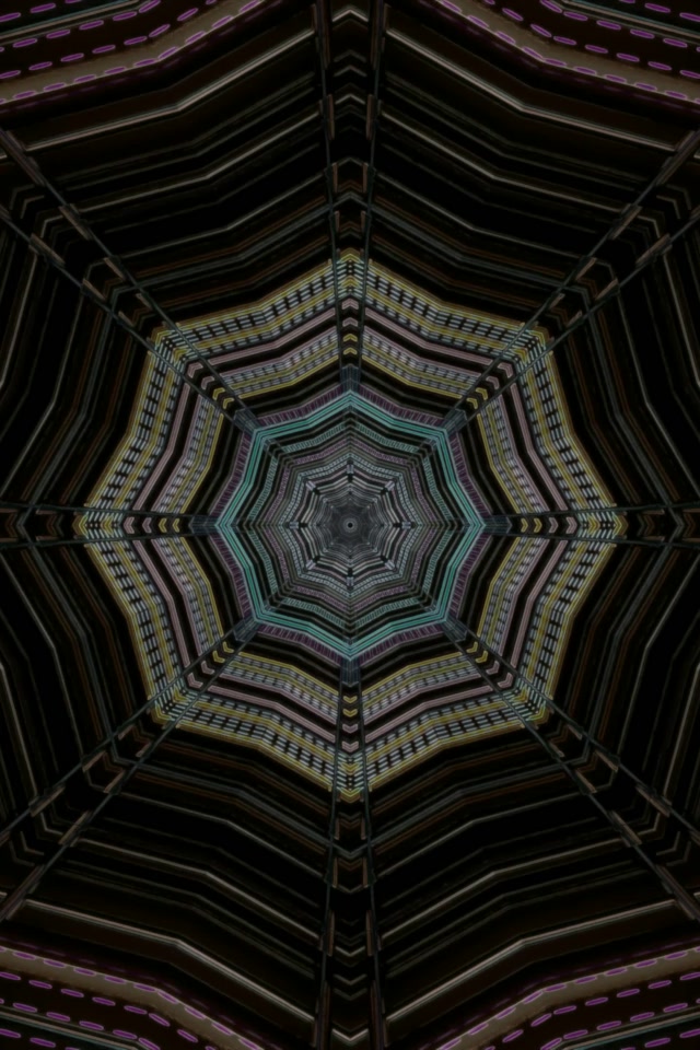 Túnel Neón Salvapantallas 60fps 2:3 Foto Retrato Geométrico Oscuro VJ Loop