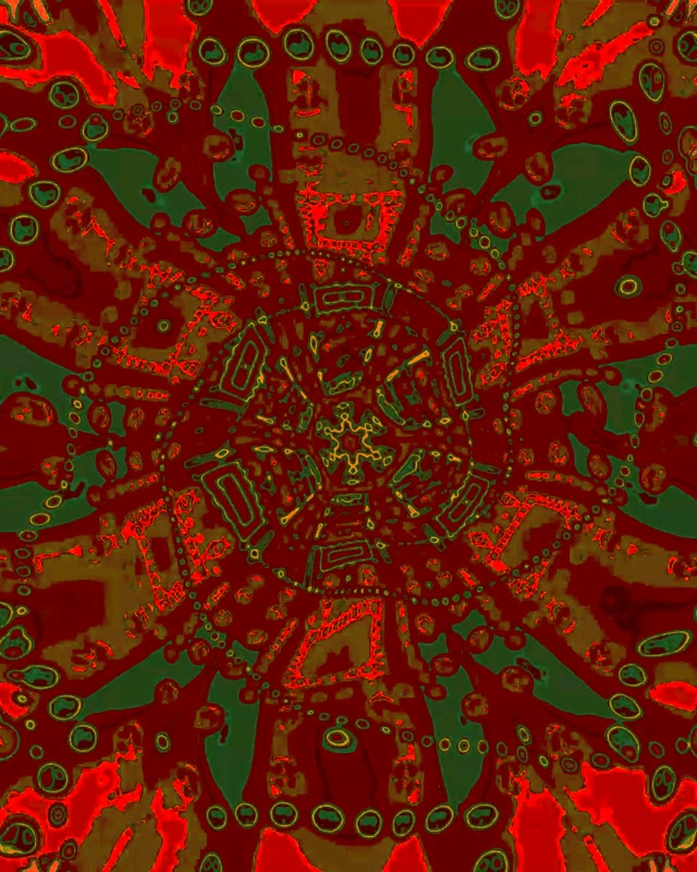 Túnel Neón Vórtice Hex Fractal Rojo VJ Loop 4:5 Instagram 60fps Salvapantallas