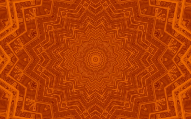 Estrella Caleidoscopio Naranja Túnel Neón VJ Loop 60fps 16:10 MacBook Salvapantallas