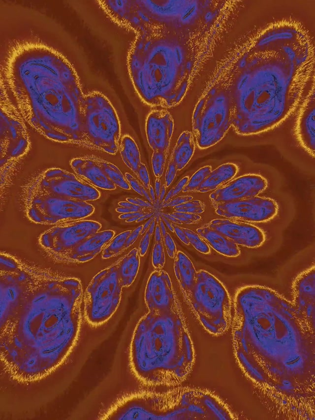 Túnel de Neón Kaleidoscopio Floral VJ Loop 3:4 iPad Vertical 60fps Protector de Pantalla