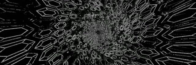 Túnel Neón Geométrico Blanco Salvapantallas 3:1 Triple Ancho 60fps VJ Loop