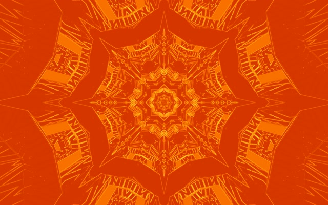 Túnel Neón Mandala Fractal Naranja VJ Loop 16:10 Macbook 60fps Salvapantallas