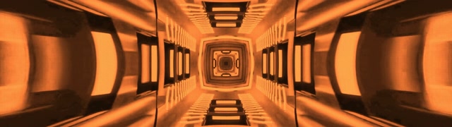 Túnel de Neón Vórtice Caleidoscopio Naranja VJ Loop 32:9 Súper Ultra Ancho 60fps Salvapantallas