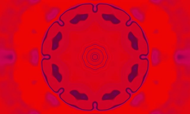 Túnel Neón Rojo Pétalo Mandala VJLoops 5:3 Ancho 60fps Salvapantallas