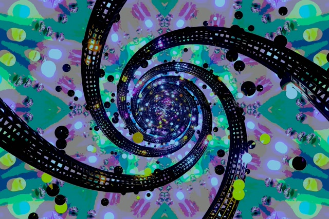 Túnel Neón Espiral Vórtice VJ Loop 3:2 Surface 60fps Protector de Pantalla