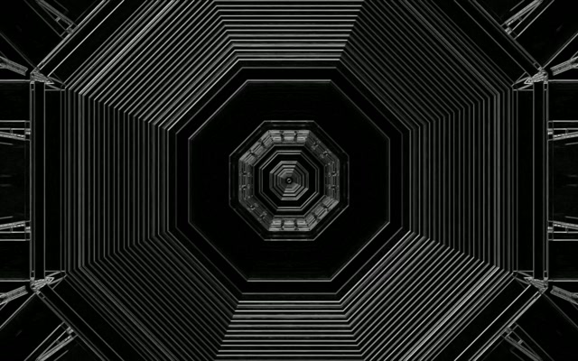 Túnel Neón Vórtice Octágono Oscuro VJ Loop 60fps 16:10 MacBook Salvapantallas