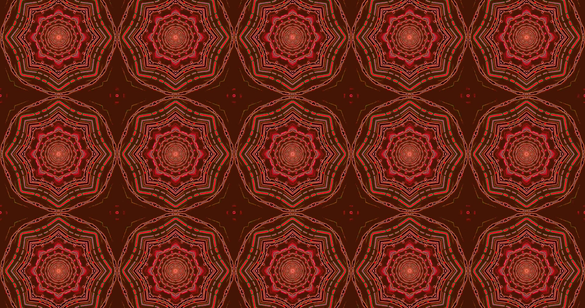 Punane Mandala Neoon Tunnel 4K UHD 60fps Ekraanisääst VJLoops