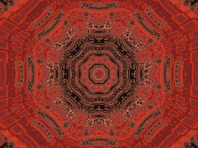 Punane Mandala Neoon Tunneliga Ekraanisäästja 4:3 Klassikaline 60fps VJLoops