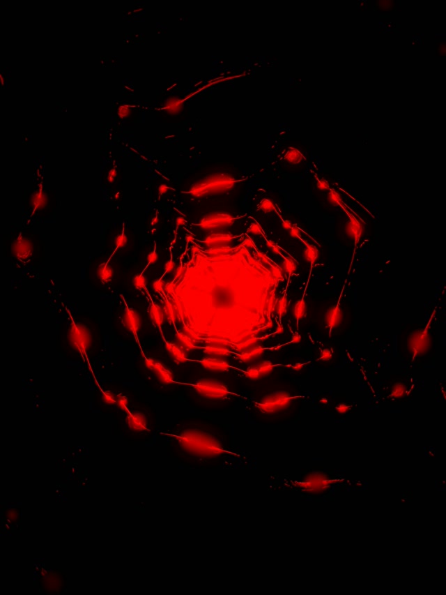 Red Neon Tunnel Octagon Vortex Loop 3:4 iPad Portrait 60fps Screensaver VJ
