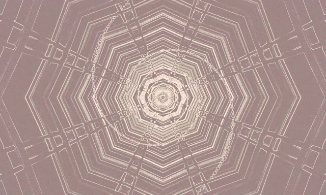 Neon Tunnel Octagon Grid VJ Loop 5:3 Wide 60fps Screensaver