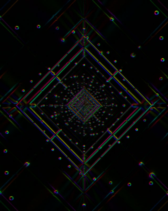 Neon Tunnel Infinite Diamond Vortex 4:5 Instagram 60fps VJ Loop Screensaver