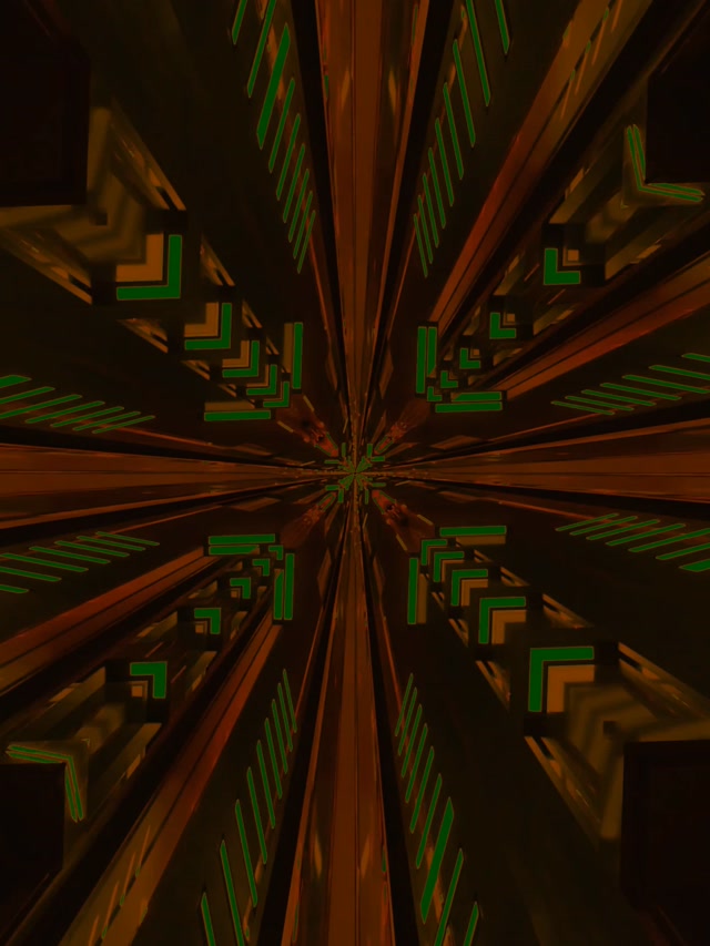 Neoontunnel roheline sulg fraktaal plahvatus VJ Loop 3:4 iPad Portrait 60fps screensaver