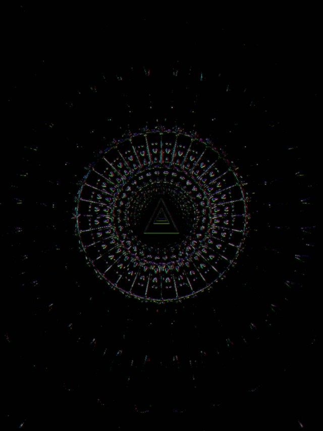 Neon Tunnel Concentric Triangles VJ Loop 3:4 iPad 60fps Screensaver