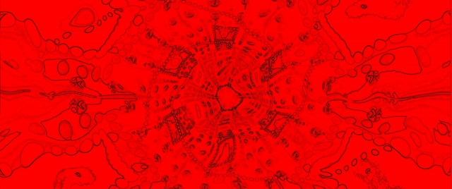 Punane Neoon Tunnel Kaleidoskoopi Plahvatus VJ Loop 2.39:1 Cinemascope 60fps Ekraanisäästja