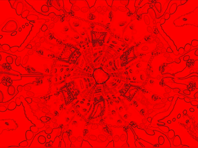 Punane Neoon Tunnel Kaleidoskoop Keeris VJ Loop 4:3 Classic 60fps Ekraanisäästja