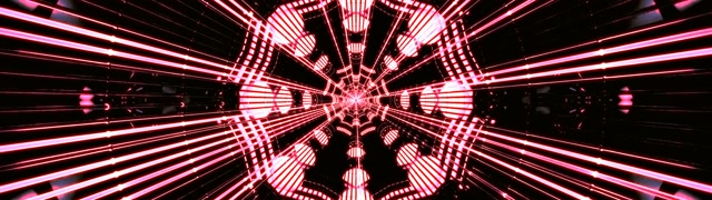 Neoon Tunnel Punane Radiaalne Võrgustik Ekraanisäästja 32:9 Super Ultrawide 60fps Vj Loop