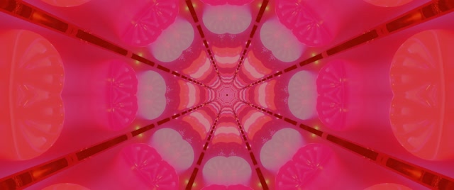Neontunnel Punane Kaleidoskoop Vj Loop 2.39:1 Cinemascope 60fps Ekraanisääst