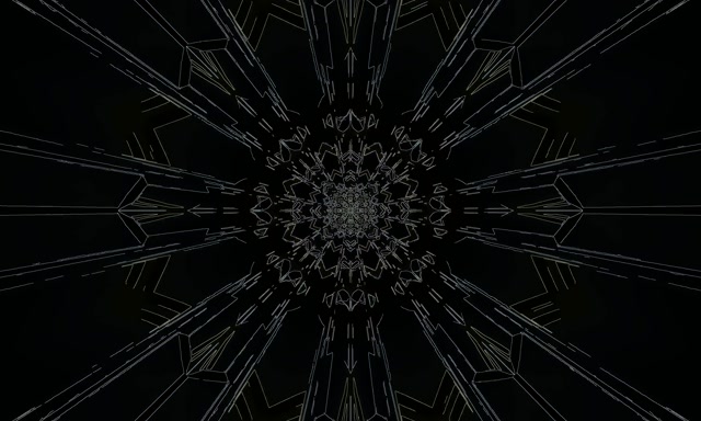 Tume Neon Tunnel Mandala Ekraanisääst 5:3 Lai 60fps VJ Loop