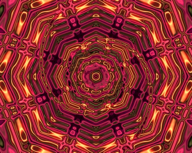 Neon Tunnel Fractal Mandala Vj Loop 5:4 Tööstuslik 60fps Ekraanisäästja