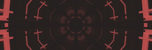 Punane Neoon Tunnel Kaheksanurk Impulss VJ Loop 3:1 Kolmekordne Lai 60fps Ekraanisäästja