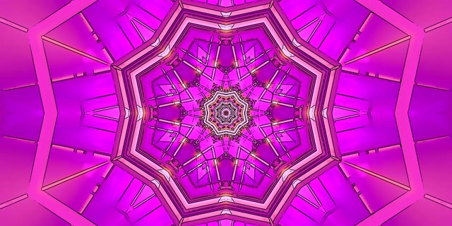 Neontunnel Roosa Kaleidoskoop Täht Vj Loop 2:1 Univisium 60fps Ekraanisäästja