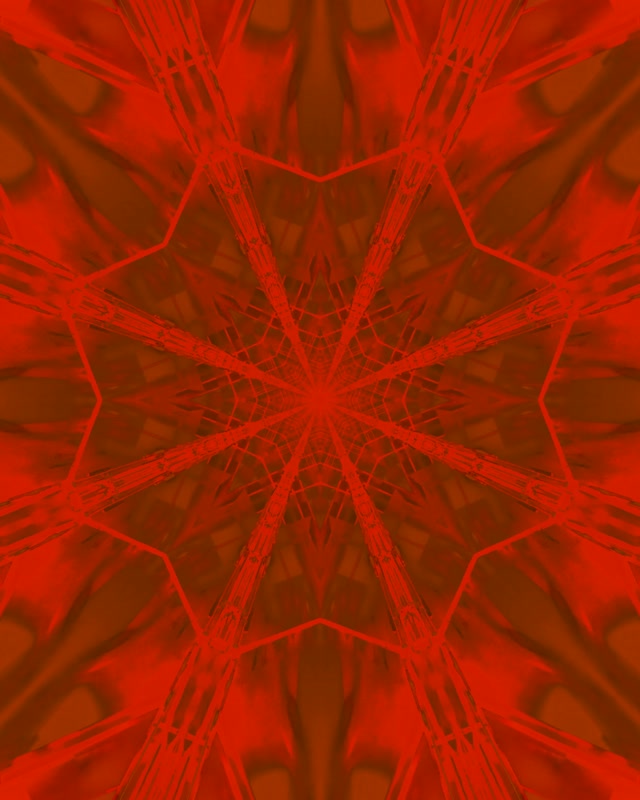 Red Fractal Kaleidoscope Neon Tunnel Vj Loop 4:5 Instagram 60fps Screensaver