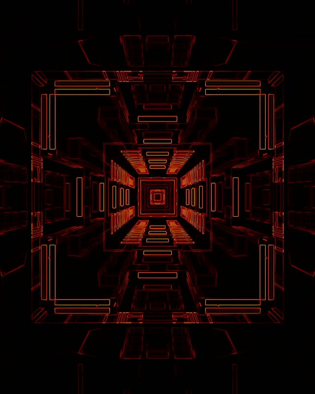 Neon Tunnel Square Vortex 4:5 Instagram 60fps VJ Loop Screensaver
