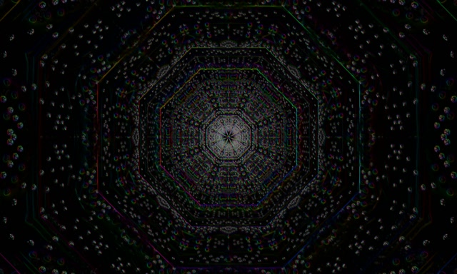 Neon Tunnel Kaleidoscope Vortex 5:3 Wide 60fps Screensaver Loop
