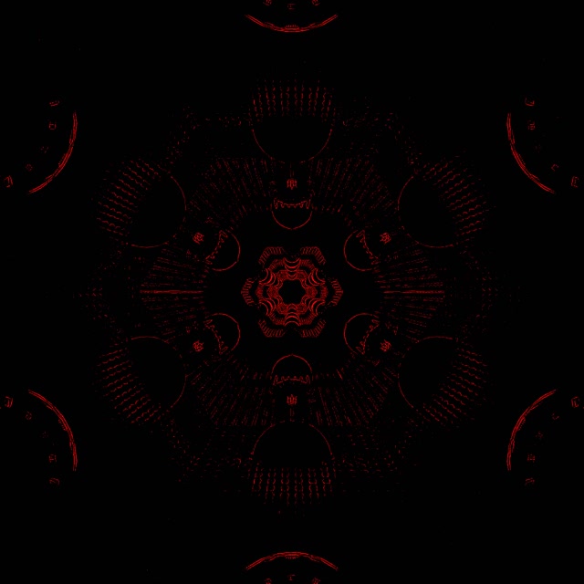 Punane Fraktaal Kaleidoskoop Neon Tunnel VJ Loop 1:1 Square 60fps Ekraanisäästja