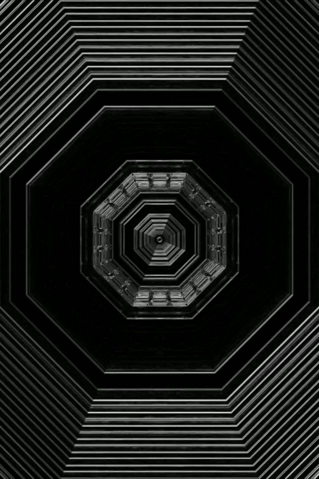 Neon Tunnel Kaheksanurk Keeris VJ Loop 2:3 Foto Püstformaat 60fps Ekraanisääst