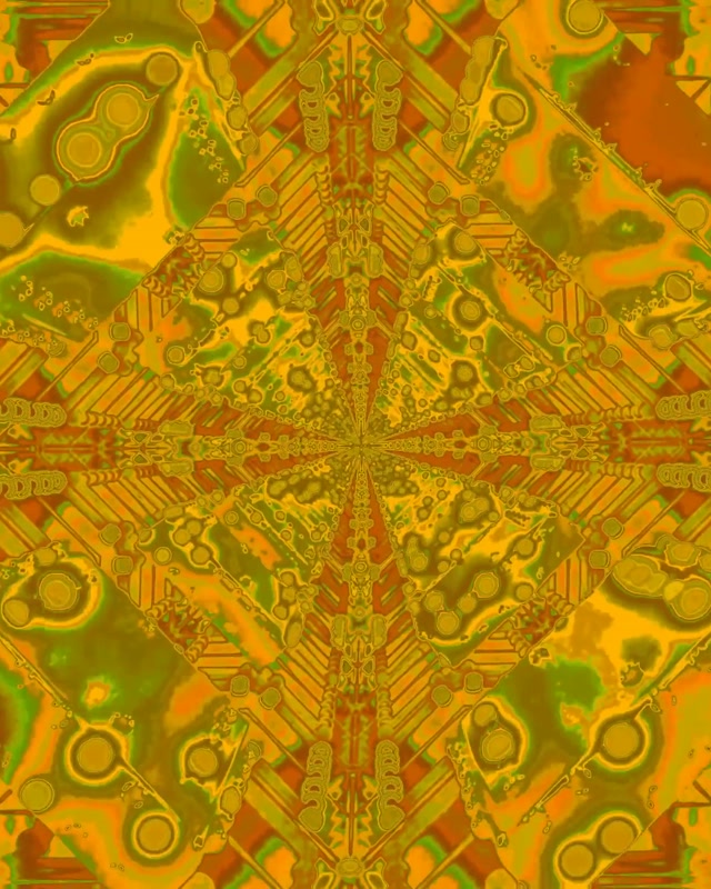 Neoon Tunnel Fraktaal Kaleidoskoop Kuld VJ Loop 4:5 Instagram 60fps Ekraanisäästja