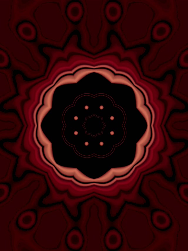 Neontunnel Punane Kaleidoskoop Täht VJ Loop 3:4 iPad Portrait 60fps Ekraanisääst