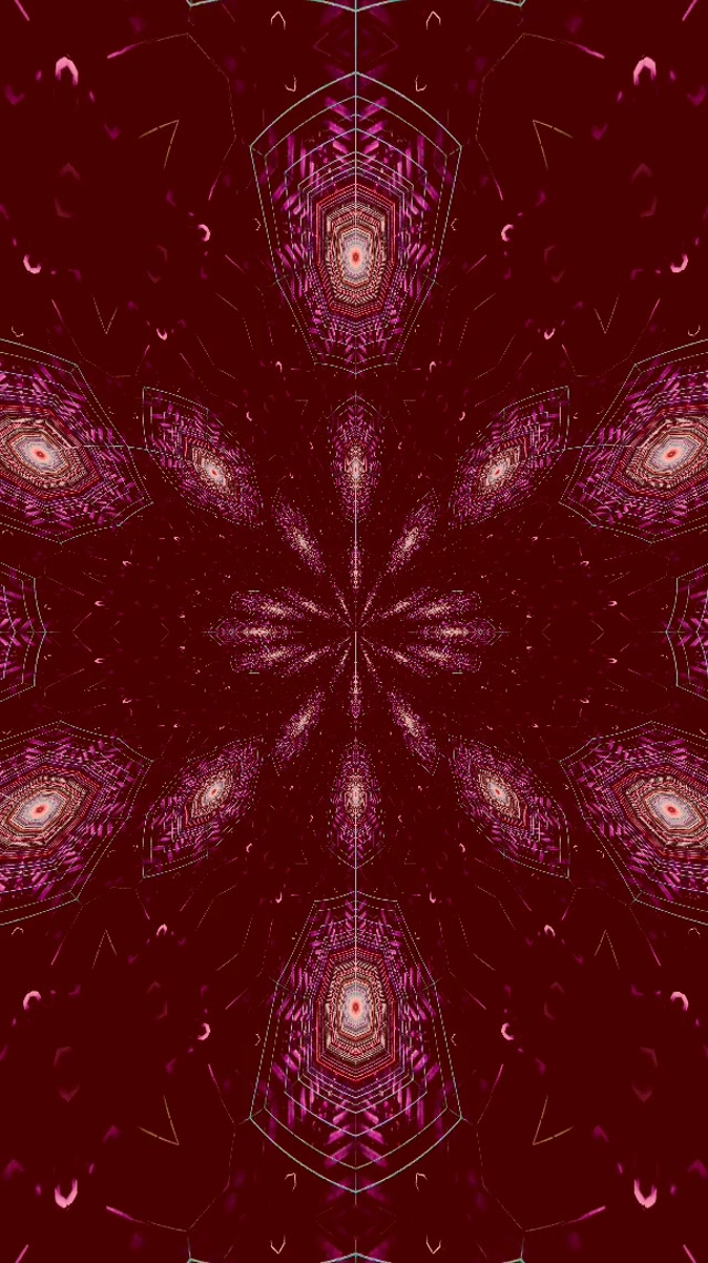 Pulsating Neon Tunnel Kaleidoscope | 9:16 Reels 60fps Screensaver VJ Loop