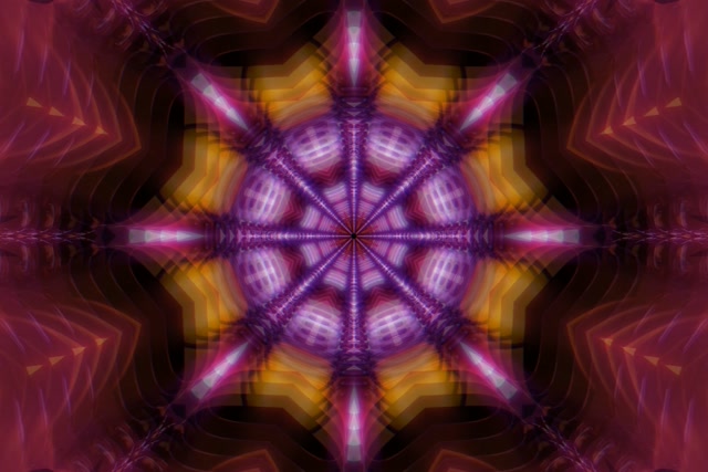Radiant Kaleidoscope Neon Tunnel 60fps VJ Loop 3:2 Screensaver