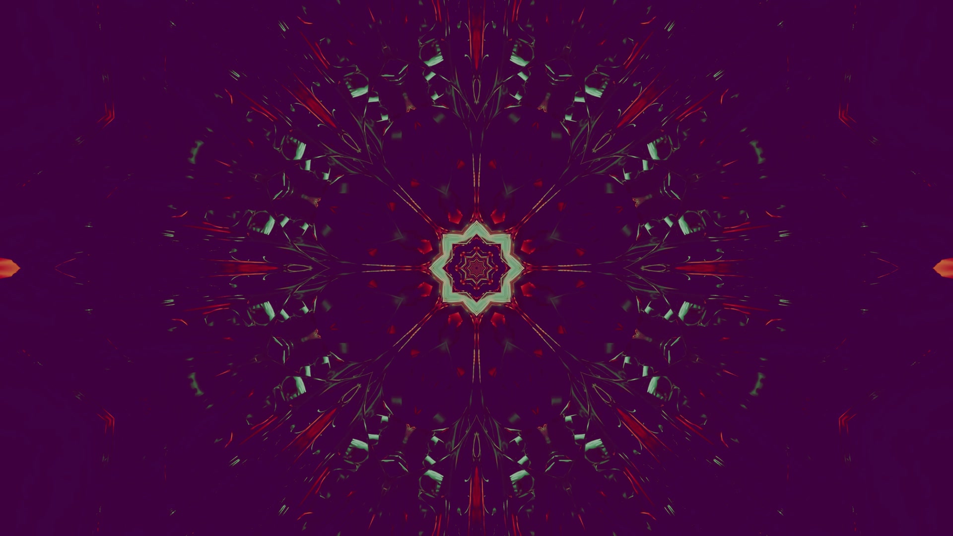 Tume Punane Neon Tunnel Mandala 4K UHD 60fps ekraanisäästja elav taustpilt