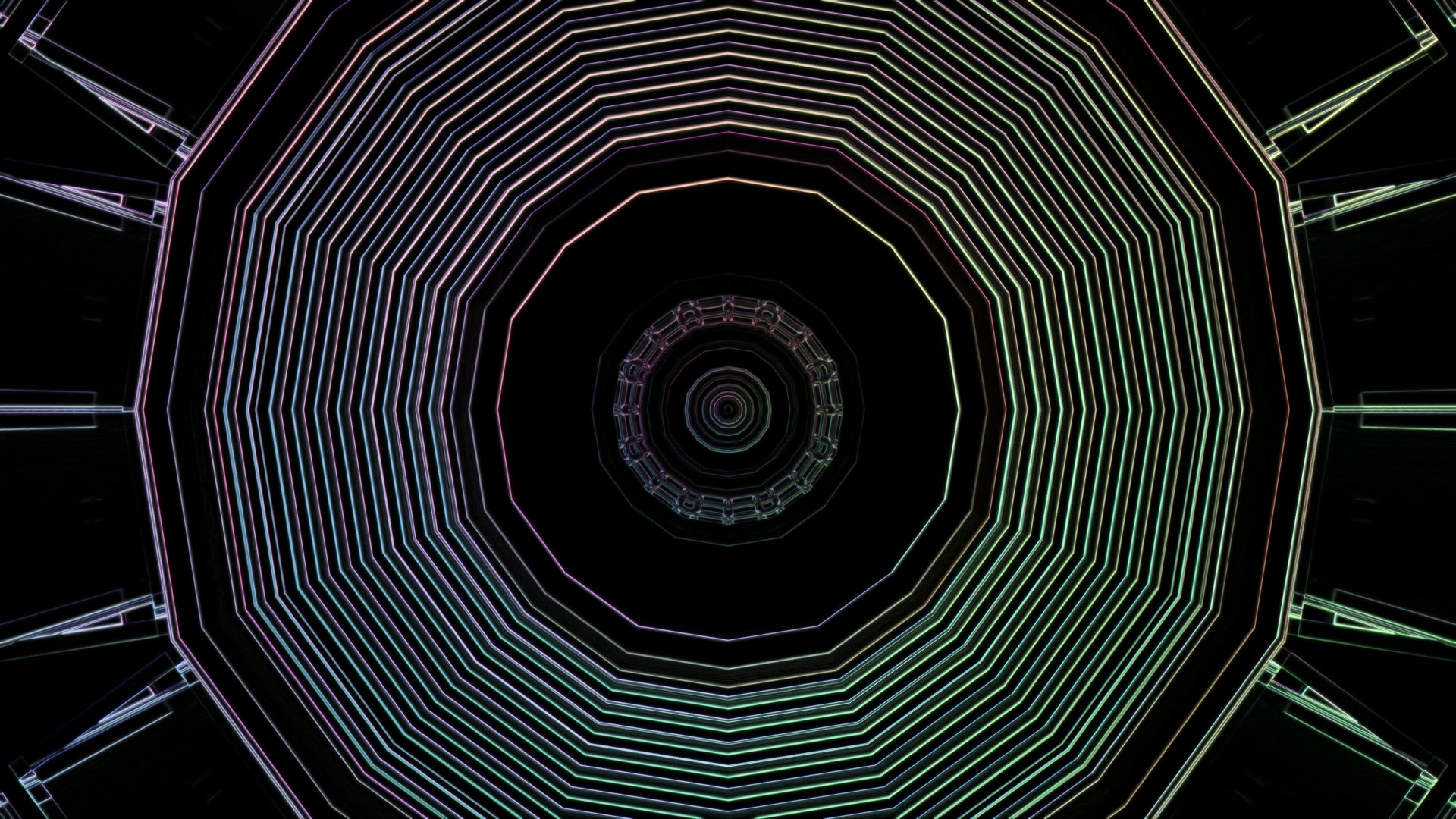 Neon Tunnel Screensaver 4K UHD 60fps VJ Loop Live Wallpaper